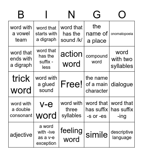 Word Hunt #2! Bingo Card