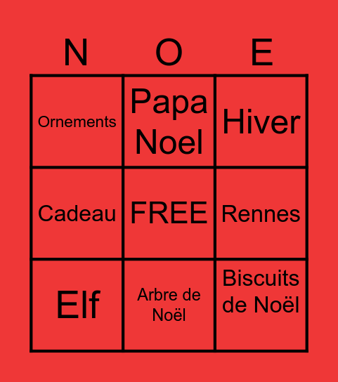 Christmas Bingo Card