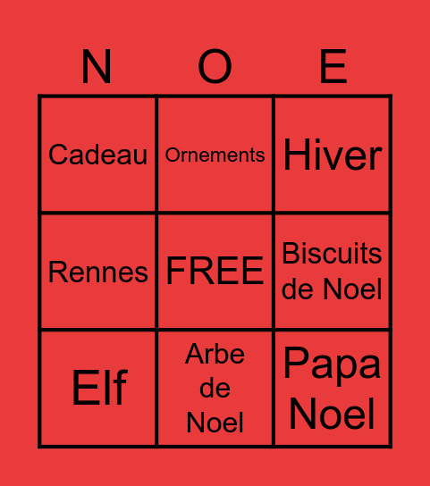 Christmas Bingo Card