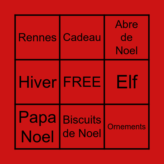 Christmas Bingo Card