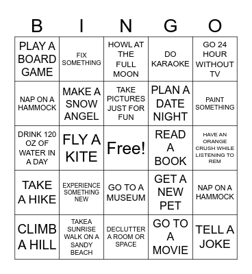 2026 GOALS BINGO Card