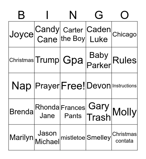 Sims Bingo Card
