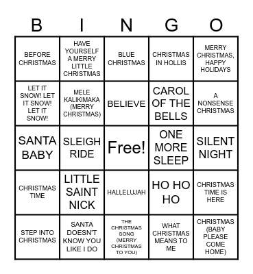SUMMIT EVENTS CHRISTMAS BINGO Card