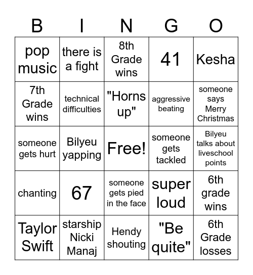 Incentive day Bingo Card