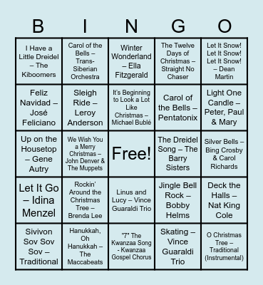 WINTER BINGO Card