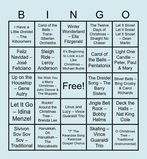 WINTER BINGO Card