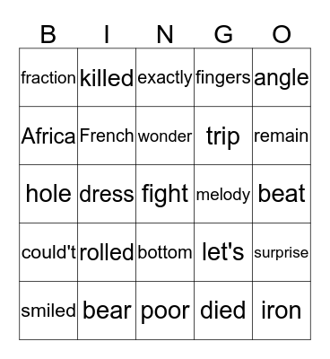 Fry Bingo  676-700 Bingo Card