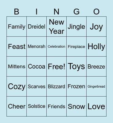 HOLIDAY BINGO Card