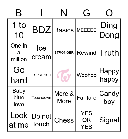 Bingo do twice! Bingo Card