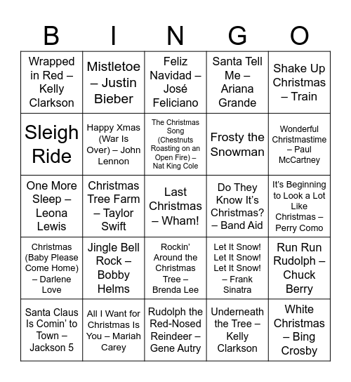Christmas Bingo Card