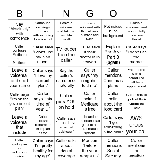 Sales Seekers Bingo Card