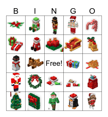 M&M Minecraft Bingo Card