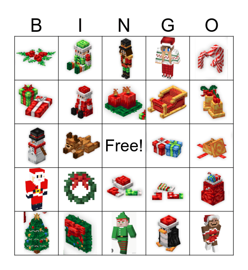 M&M Minecraft Bingo Card