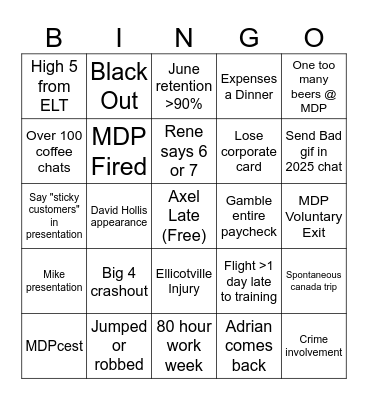 MDP 2025 Bingo Card