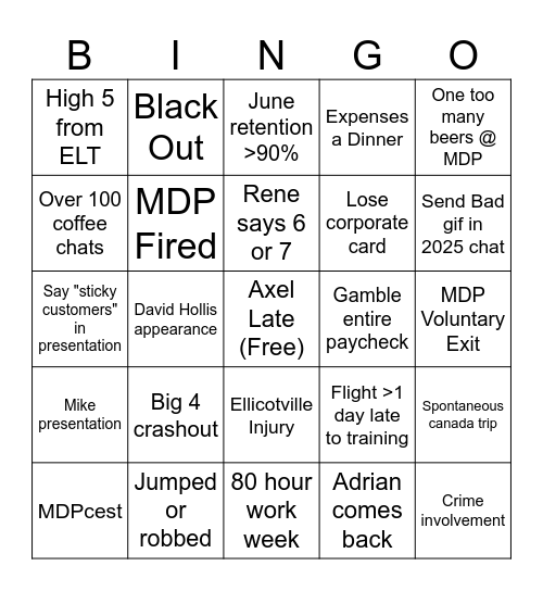 MDP 2025 Bingo Card