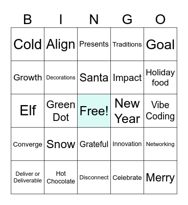 Business Holiday Bingo Card
