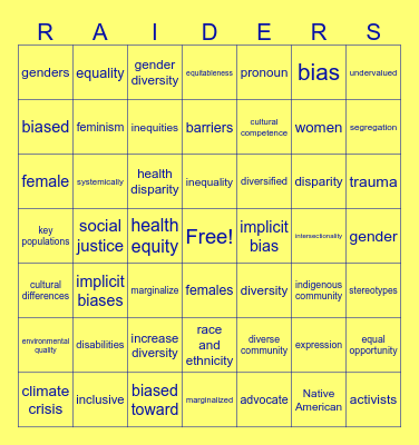 Banned Word Bingo Card