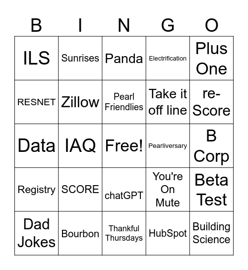 Pearl Bingo Card