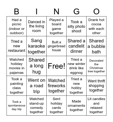 Marriage Matters Bingo Card