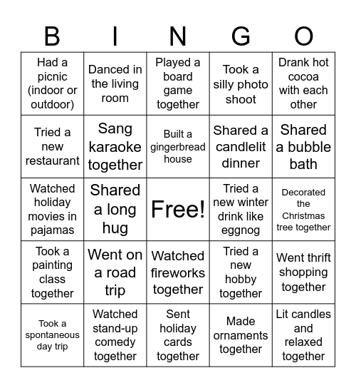 Marriage Matters Bingo Card