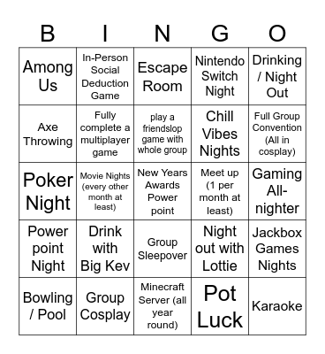 Group 2026 Bingo Card