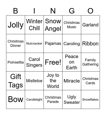 Christmas Bingo Card