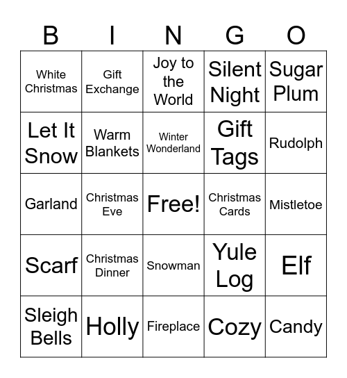 Christmas Bingo Card