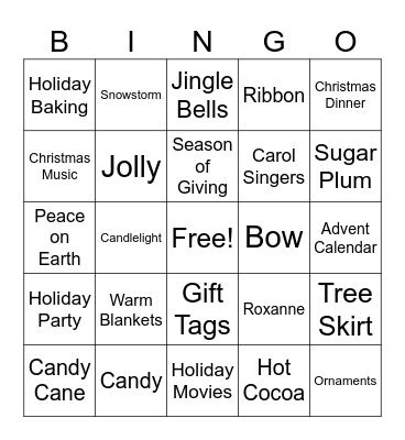 Christmas Bingo Card