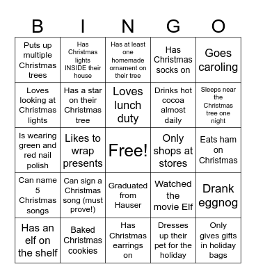 Mix & MINGLE BINGO Card