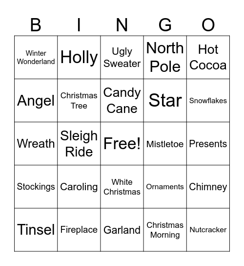 Christmas Bingo Card
