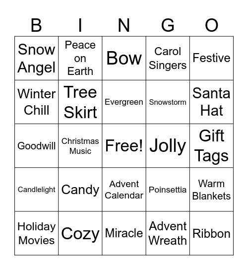 Christmas Bingo Card