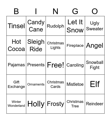 Christmas Bingo Card
