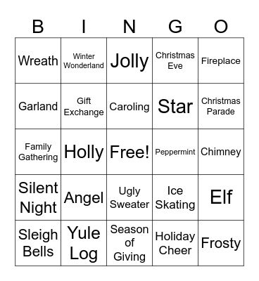 Christmas Bingo Card