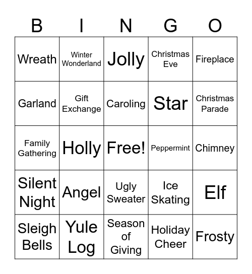 Christmas Bingo Card