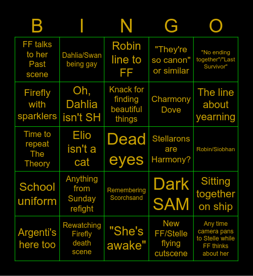 3.8 Bingo Card