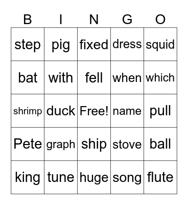 REVIEW Bingo Card