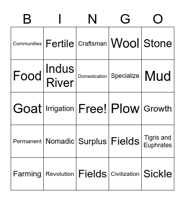 Quarterly Bingo Card