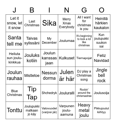 Jöulubingo Card