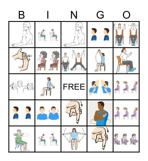 CHAIR YOGA Bingo Card