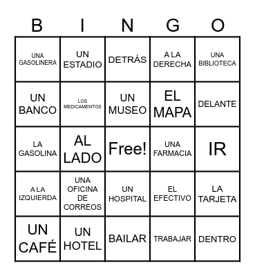 SPAN- 1420 Bingo Card