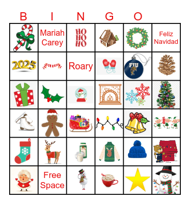 SF Holiday Bingo 2025 Bingo Card