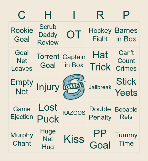 Pirates vs Charge Bingo Card