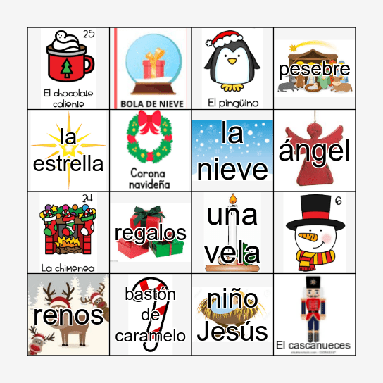 Bingo de Navidad Bingo Card