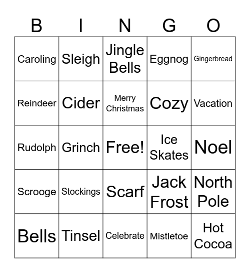 Winter Bingo Card