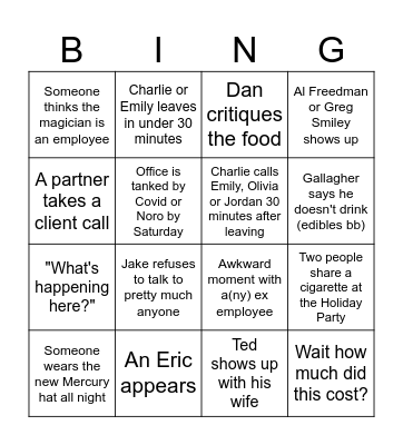 B!NGO Bingo Card