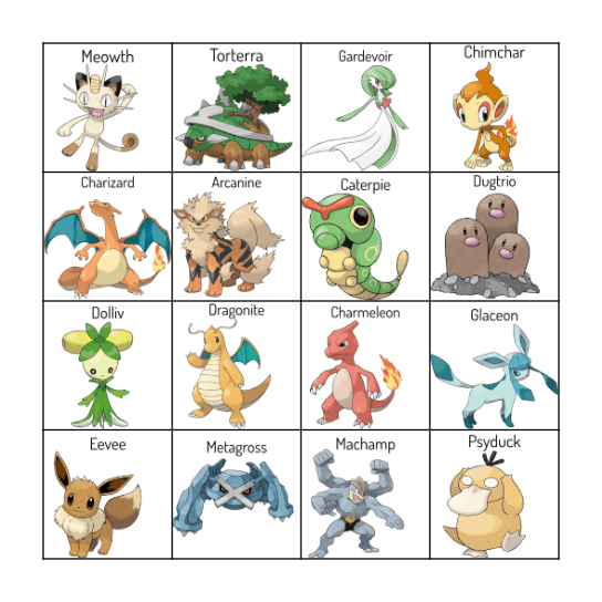 Pokemon Book Bingo - Kids Bingo Card
