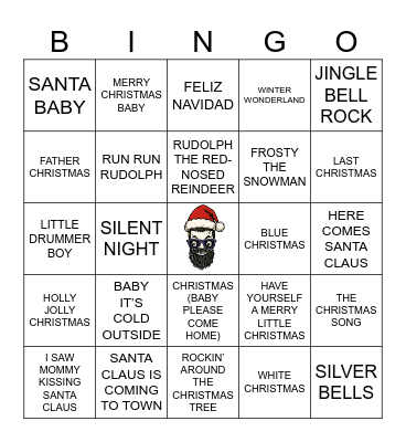 Christmas Vinyl Bingo Card