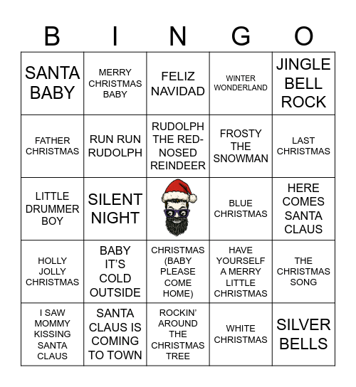 Christmas Vinyl Bingo Card