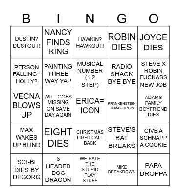 ST Bingo STEPHANIE Bingo Card