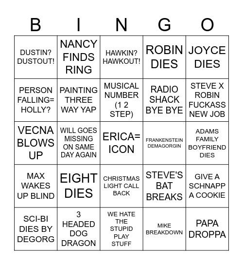 ST Bingo STEPHANIE Bingo Card